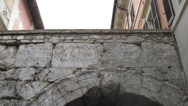 Iscrizione sull arco di Druso