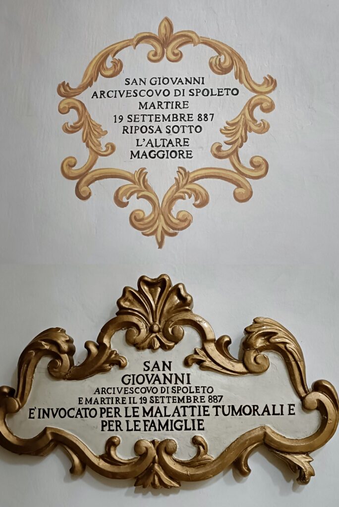 iscrizione a San Giovanni vescovo in San Pietro