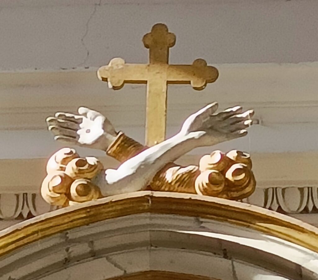 simbolo francescano in San Ponziano