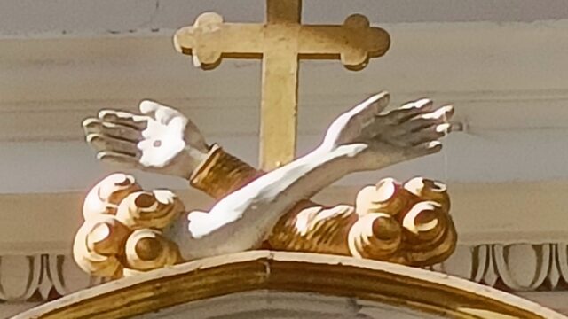 simbolo francescano in San Ponziano