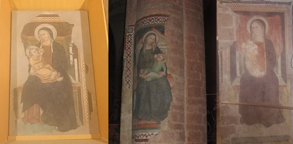 Tre raffigurazioni della Madonna del latte in San Gregorio