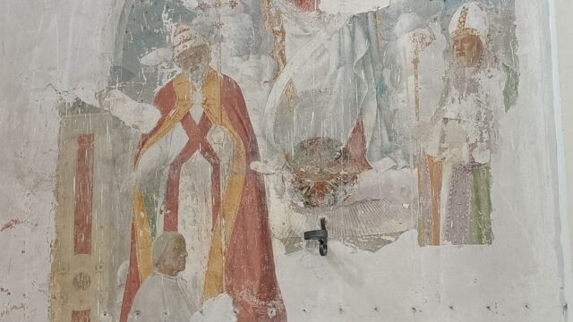 affresco in controfacciata a San Pietro