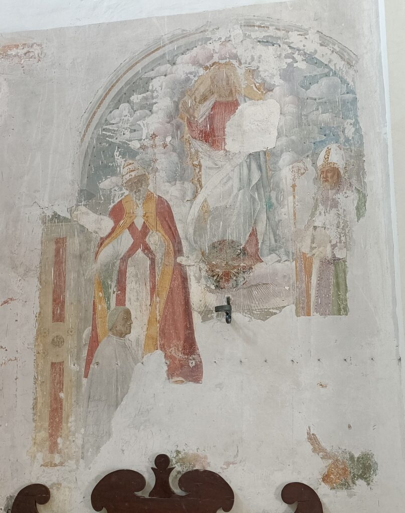 affresco in controfacciata a San Pietro