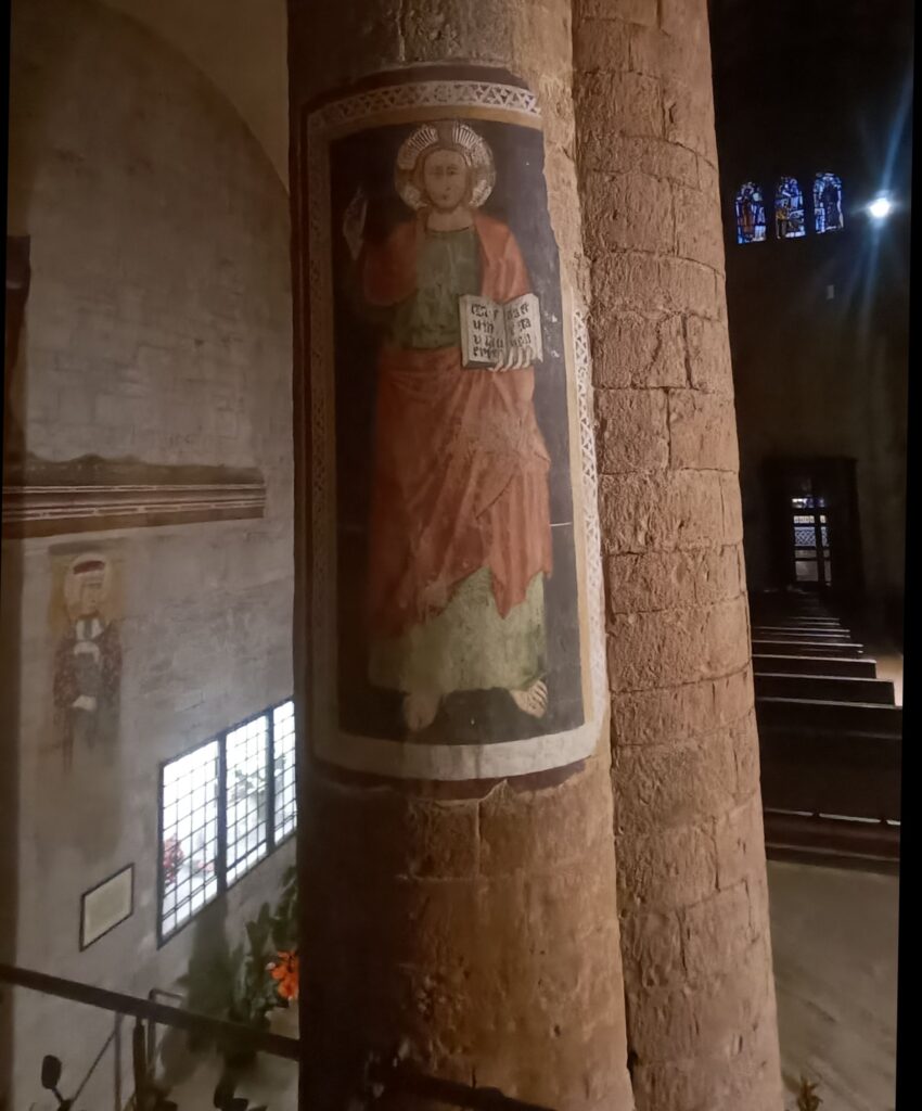 Cristo benedicente su una colonna di San Gregorio