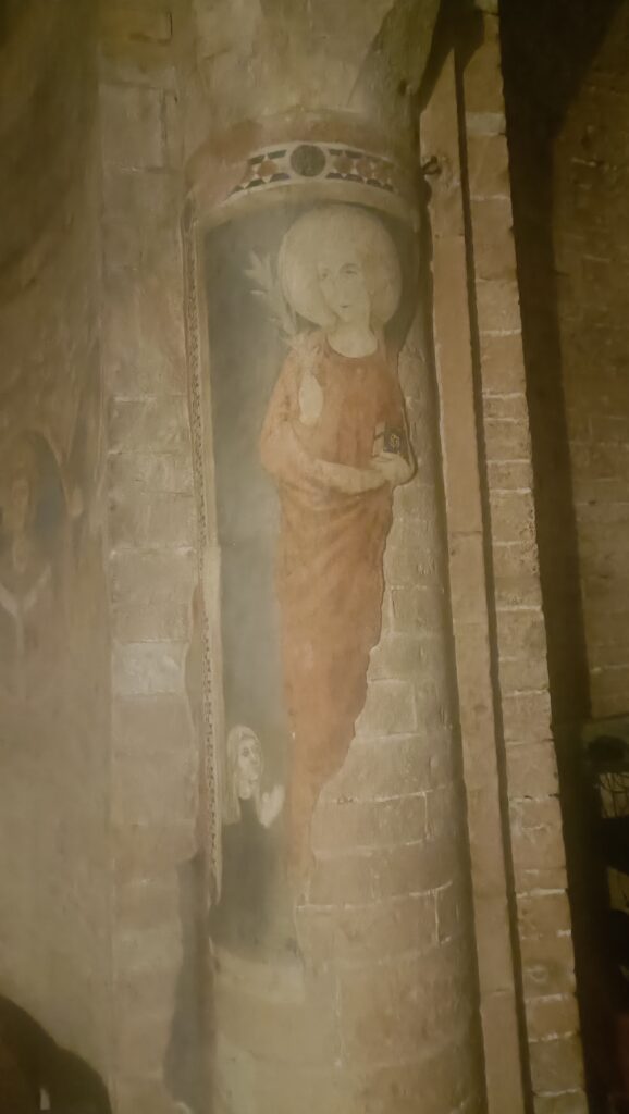 Santa Caterina di Alessandria e committente