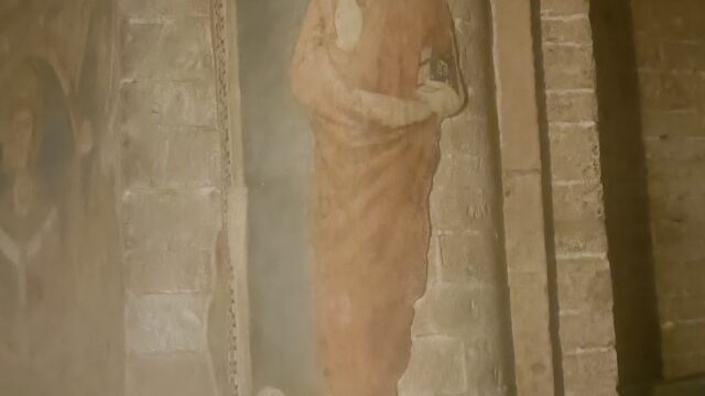 Santa Caterina di Alessandria e committente